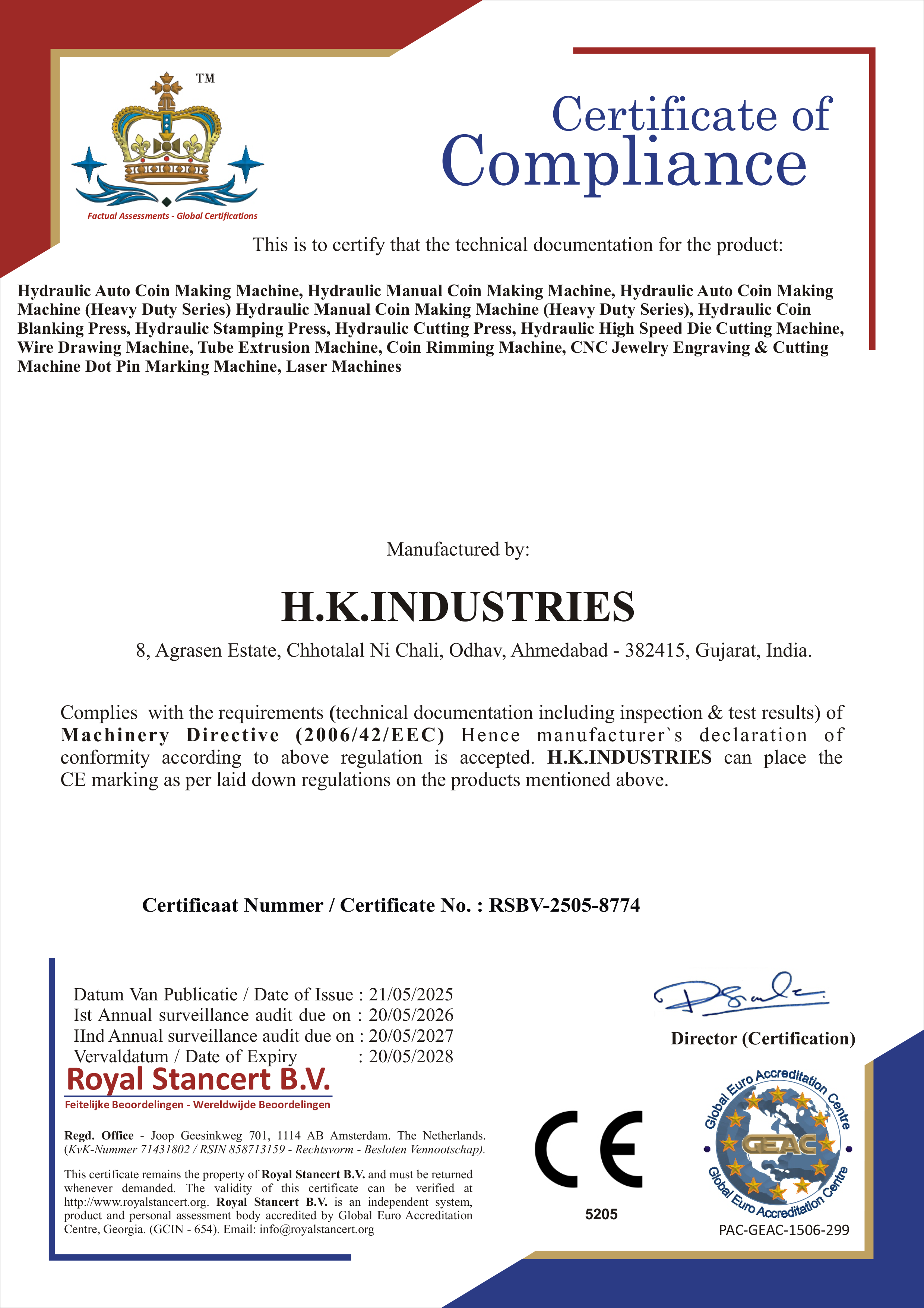 Certificate of Compliance